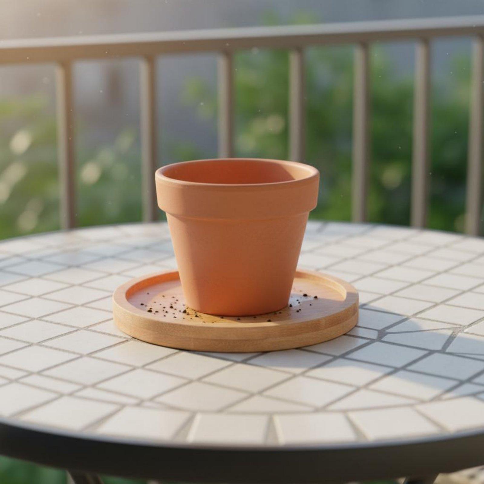 Industrial Tray Bamboo Plant S - огляд і ціна Drip Tray Saucer